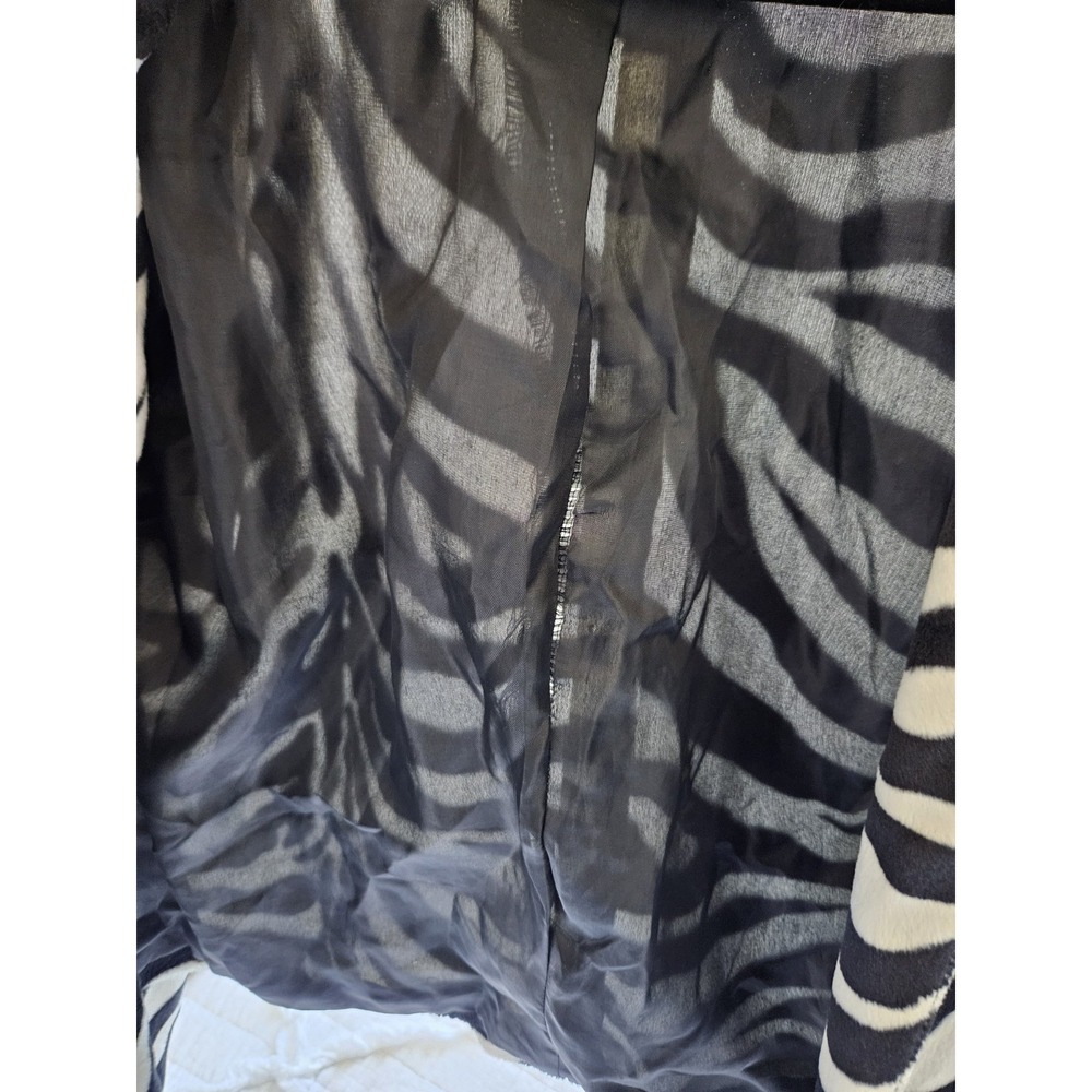 Vtg Focus 2000 By Charles Glueck Zebra B&W Tiger  Velvety Cropped Jacket 8 - Picture 14 of 14